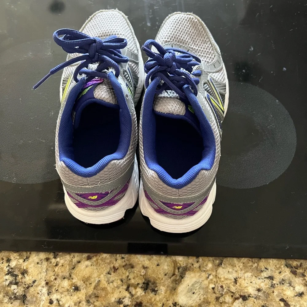 New Balance Gray and Blue Athletic Running Shoes